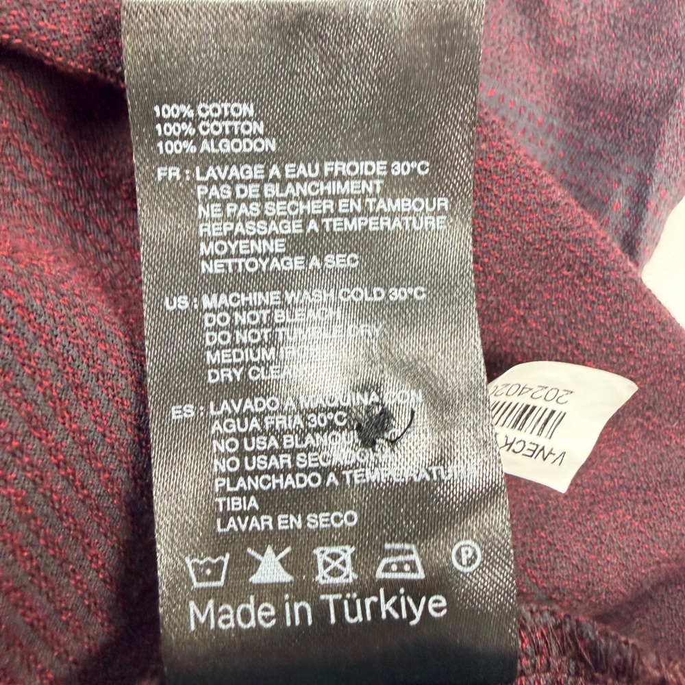Maceoo V-Neck Edison Rustic Red Mens Size 3/M Excellent Long Sleeve Micro-Knit - Picture 10 of 12